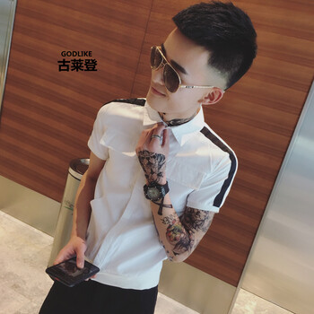 古萊登（GODLIKE） 短袖 男士T恤 白色-DsA216 S，XL，L，M，XXXL，XXL