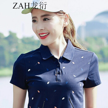 ZAH 印花 短袖 T恤 女 POLO領(lǐng)