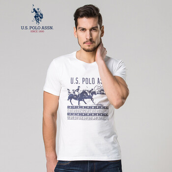 U.S. POLO ASSN. 短袖 男士T恤 白色 M