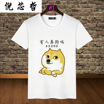 倪芯哲（N.XINZHE） 短袖 男士T恤 有人養(yǎng)狗嗎 M