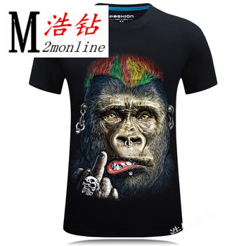 古萊登（GODLIKE） 短袖 男士T恤 彩毛猩猩 XL，L，M