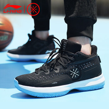 李寧（LI-NING）籃球鞋標準黑/極光藍-4 42