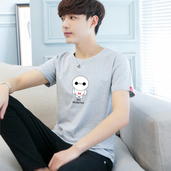 韓潮以純 短袖 男士T恤 灰色 XL，L，XXXL，加大，M，XXL
