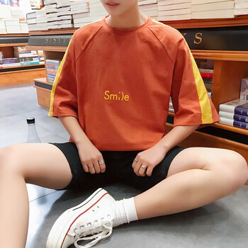 古萊登（GODLIKE） 五分袖 男士T恤 桔紅色 XL，L，M，XXL
