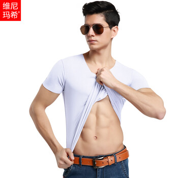 維尼瑪希（VeniMasee） 短袖 男士T恤 無痕-白色 XL，L，XXL，M