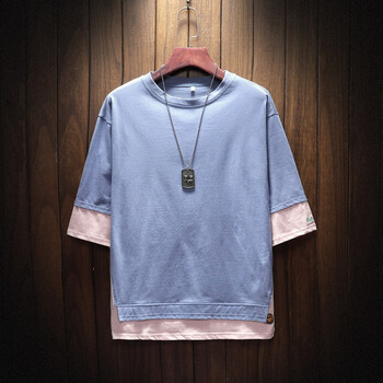 丹杰仕（DANJIESHI） 短袖 男士T恤 藍(lán)色 S，XL，L，XXL，M，XXXL