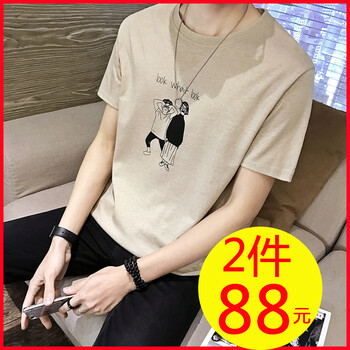 古萊登（GODLIKE） 短袖 男士T恤 728卡其色 XL，L，加大，XXL，XXXL，M