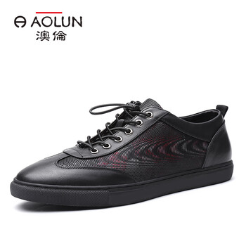 澳倫（aolun）男士黑紅色 
