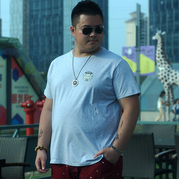 統(tǒng)奧（TELONAOEL） 短袖 男士T恤 淺灰-9029款-小老虎頭 XXXL
