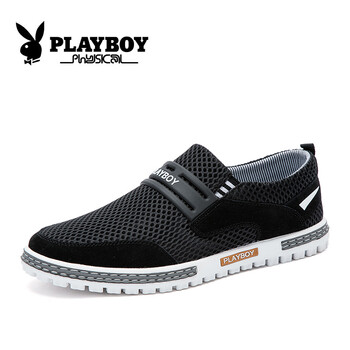 花花公子（PLAYBOY）男士黑色（套腳款） 40