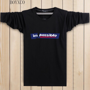 BOYXCO 長袖 男士T恤 黑色長袖im S，XL，L，加大，XXL，M，XXXL