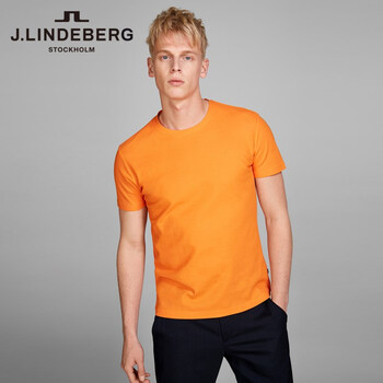 金林德伯格（J.Lindeberg） 短袖 男士T恤 MVE亮橘色 