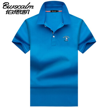 伯思凱（Burscalm） 短袖 男士T恤 湖蘭色 XL，L，XXL，XXXL，M