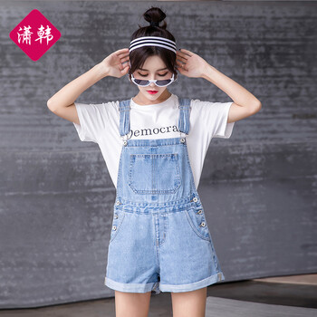 瀟韓（xiaohan）  背帶褲 女 短褲 牛仔褲