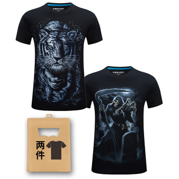 K L B ZHE 短袖 男士T恤 白虎+鐮刀死神 S，XL，L，XXXL，加大，XXL，M