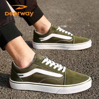德爾惠（DEERWAY）板鞋綠白 