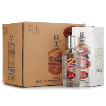 国美（guomei）52°375mL-500mL，500ml*6 浓香型，浓香