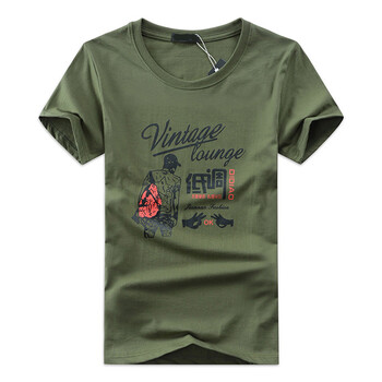 簡(jiǎn)男 短袖 男士T恤 軍綠色 S，XL，L，XXXL，XXL，加大，M