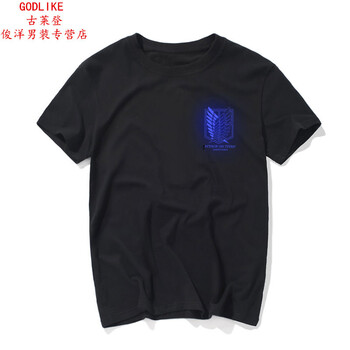 古萊登（GODLIKE） 短袖 男士T恤 黑68# 