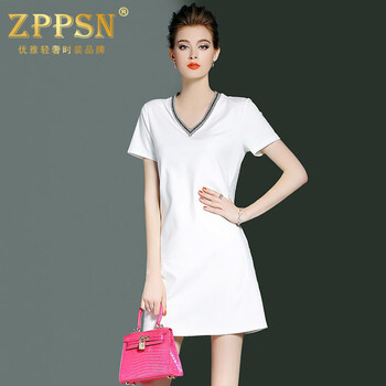 ZPPSN 純色 拼接 連衣裙