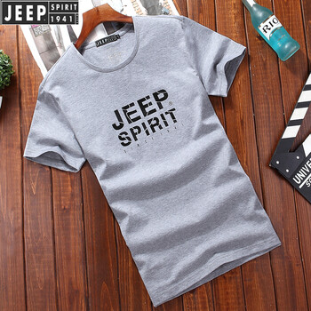 Jeep 短袖 男士T恤 灰色89002 