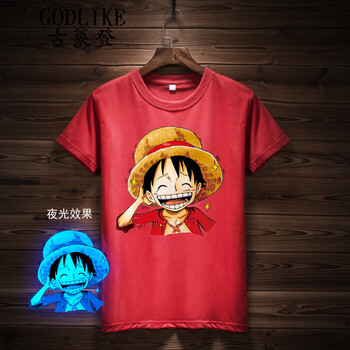 古萊登（GODLIKE） 短袖 男士T恤 路飛6紅 