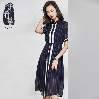 梵希蔓（vimly） 純色 拼接，撞色 連衣裙