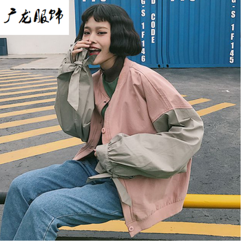 暢印 立領(lǐng) 長袖 女 短外套 綁帶