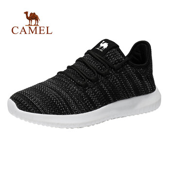 駱駝（CAMEL）跑步鞋黑/白 男款A(yù)812363585 