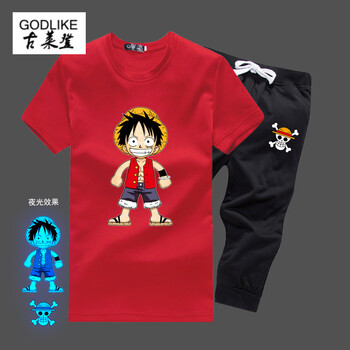 古萊登（GODLIKE） 短袖 男士T恤 路飛1紅 S，XL，L，XXXL，M，XXL