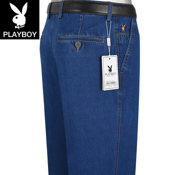 PLAYBOY 寬松褲 商務(wù)休閑 男士牛仔褲