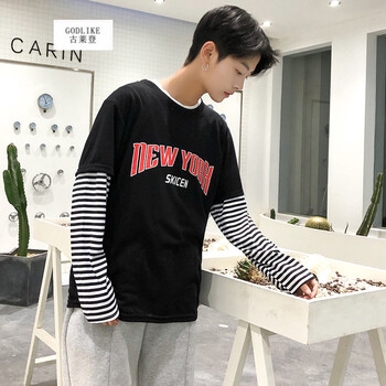 古萊登（GODLIKE） 長(zhǎng)袖 男士T恤 黑色 S，XL，L，XXXL，M，XXL