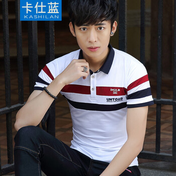 卡仕藍(lán) 短袖 男士T恤 白色 XL，L，XXXL，XXL，M
