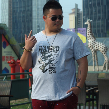 統(tǒng)奧（TELONAOEL） 短袖 男士T恤 淺灰-9031款-黑影帥哥 XXXL