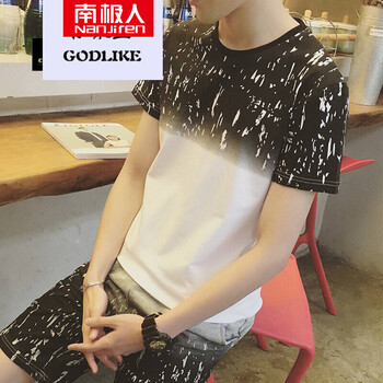 南極人（Nanjiren） 短袖 男士T恤 黑色 XL，L，XXXL，XXL，M