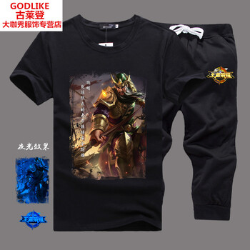 古萊登（GODLIKE） 短袖 男士T恤 關羽黑 