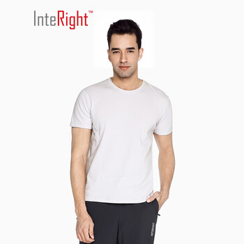 INTERIGHT 短袖 男士T恤 冷灰白 XL，L，XXL，M