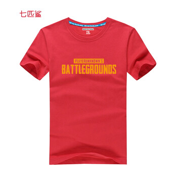 七匹鯊 短袖 男士T恤 紅色 S，XL，L，XXXL，加大，M，XXL