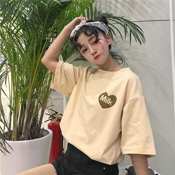 嬌茹妮（JIAORUNI） 印花 短袖 T恤 女 圓領(lǐng)
