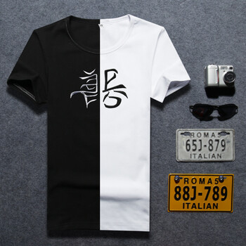 維恩克 短袖 男士T恤 善惡黑白 S，XL，L，XXL，M