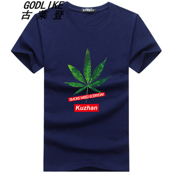 古萊登（GODLIKE） 短袖 男士T恤 樹(shù)葉/藍(lán)色 S，XL，L，XXL，XXXL，M