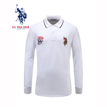 U.S.POLO ASSN. 長袖 男士T恤 白色 