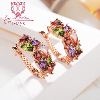 IMAYS耳環(huán)合金，合成水晶
