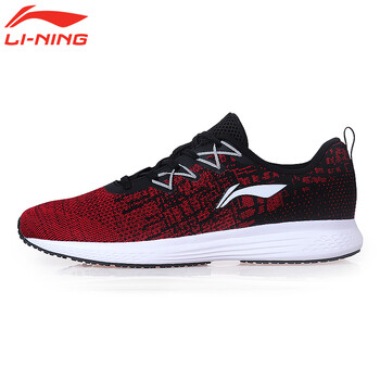 李寧（LI-NING）跑步鞋-4標(biāo)準(zhǔn)黑/棗紅色 42