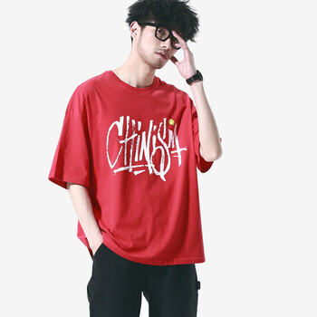 CHINISM 短袖 男士T恤 紅色 
