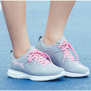 李寧（LI-NING）跑步鞋凝雪灰/香薰-4 37