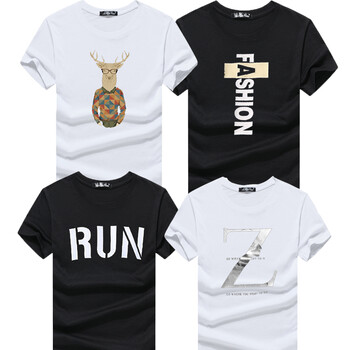 大碼哥 短袖 男士T恤 白鹿+黑Fashion+黑RUN+白Z XL，L，XXL，M，加大，XXXL