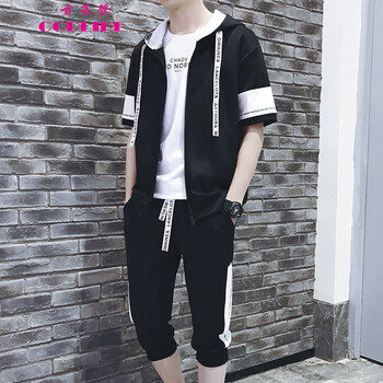 古萊登（GODLIKE） 七分袖 男士T恤 黑色DS47 XL，L，XXXL，XXL，M