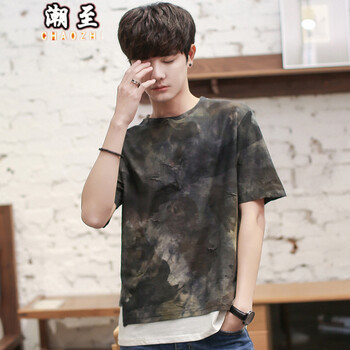 潮至（CHAOZHI） 短袖 男士T恤 軍綠色 S，XL，L，M，XXL，XXXL