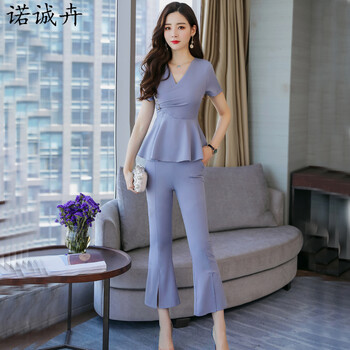 諾誠(chéng)卉 高腰 闊腿褲 女 九分褲 休閑褲
